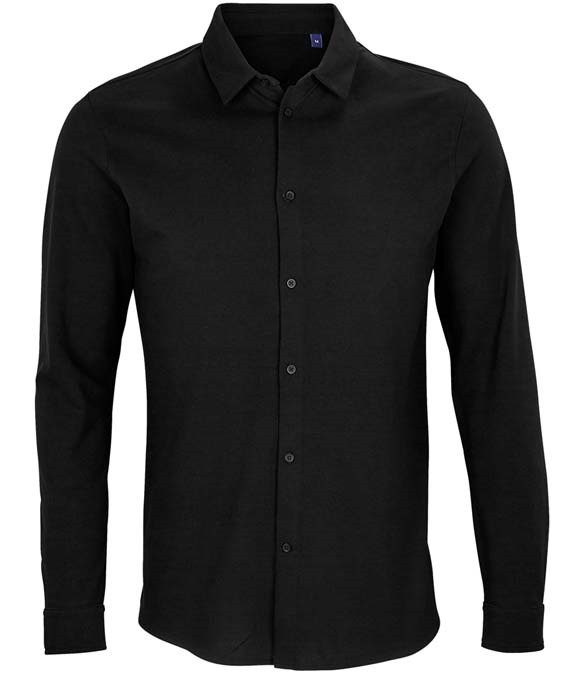 NEOBLU Basile Organic Cotton Long Sleeve Piqu&#233; Shirt