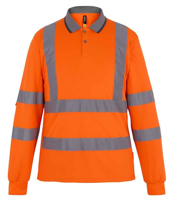 Regatta High Visibility Pro Contract Long Sleeve Polo Shirt