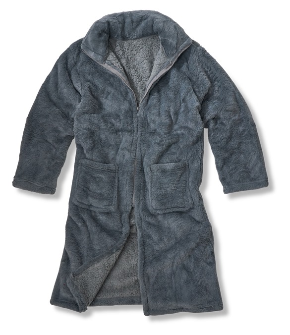 Luxury eskimo faux fur zipped gown