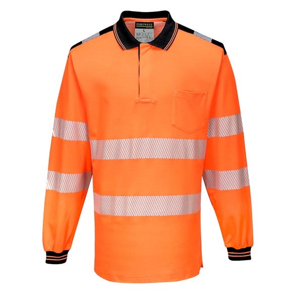 PW3 Hi-Vis Polo Shirt L/S