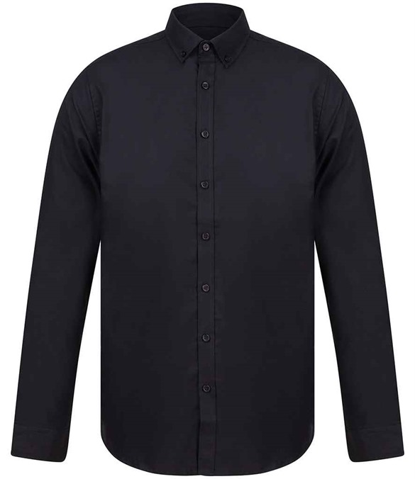 Henbury Modern Long Sleeve Slim Fit Oxford Shirt