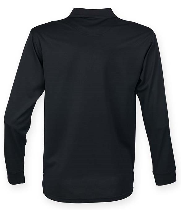 Henbury Unisex Long Sleeve Coolplus&#174; Piqu&#233; Polo Shirt