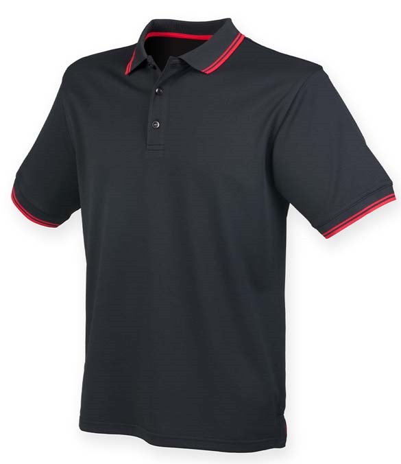 Henbury Coolplus&#174; Tipped Polo Shirt