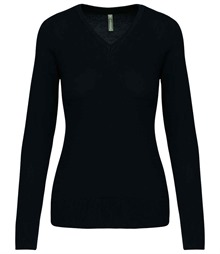 Kariban Ladies Cotton Acrylic V Neck Sweater