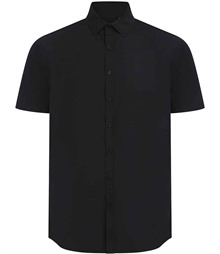 Henbury Short Sleeved Cotton Feel Coolplus® Shirt