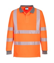 Eco Hi-Vis L/S Polo (Pk6)
