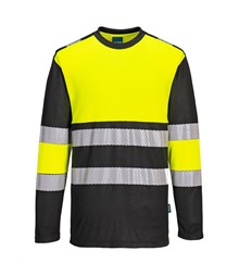 PW3 Hi-Vis Cotton Comfort Class 1 T-Shirt L/S