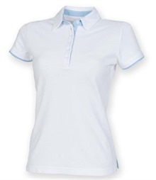 Front Row Ladies Contrast Cotton Piqué Polo Shirt