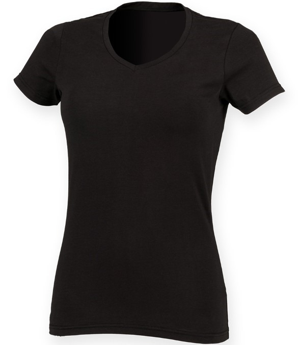 SF Ladies Feel Good Stretch V Neck T-Shirt