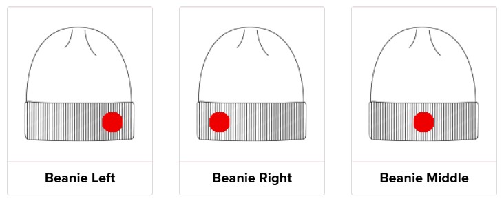 beanie logo placement