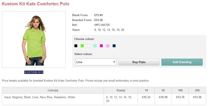 Select colour