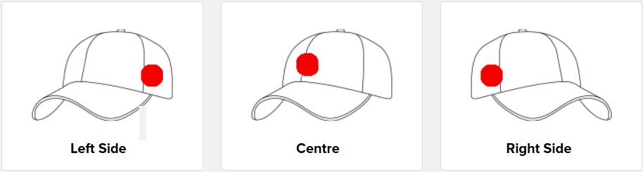Baseball cap logo placement